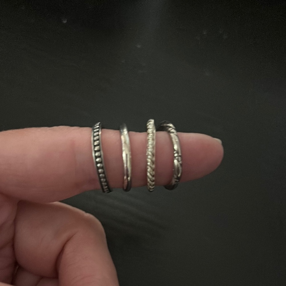 Silpada Silver Stacking Rings Set